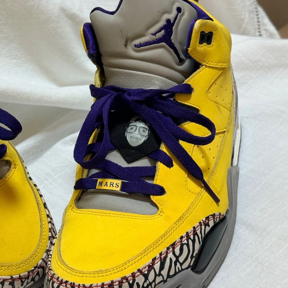 Jordan Son of Mars 10.5 Yellow Tour Yellow Grape Ice Elephant Print 580603-708